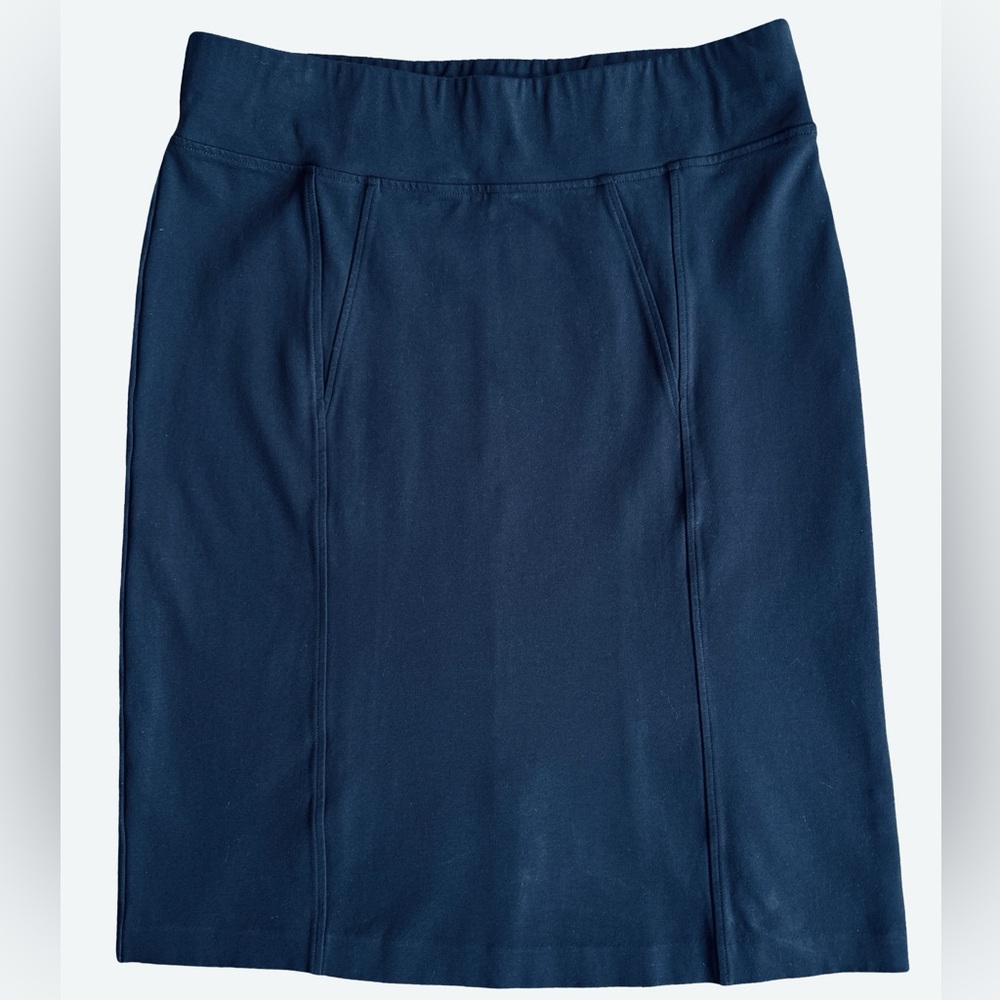 Prescott New York Navy Pencil Skirt Midi Length Size 1X